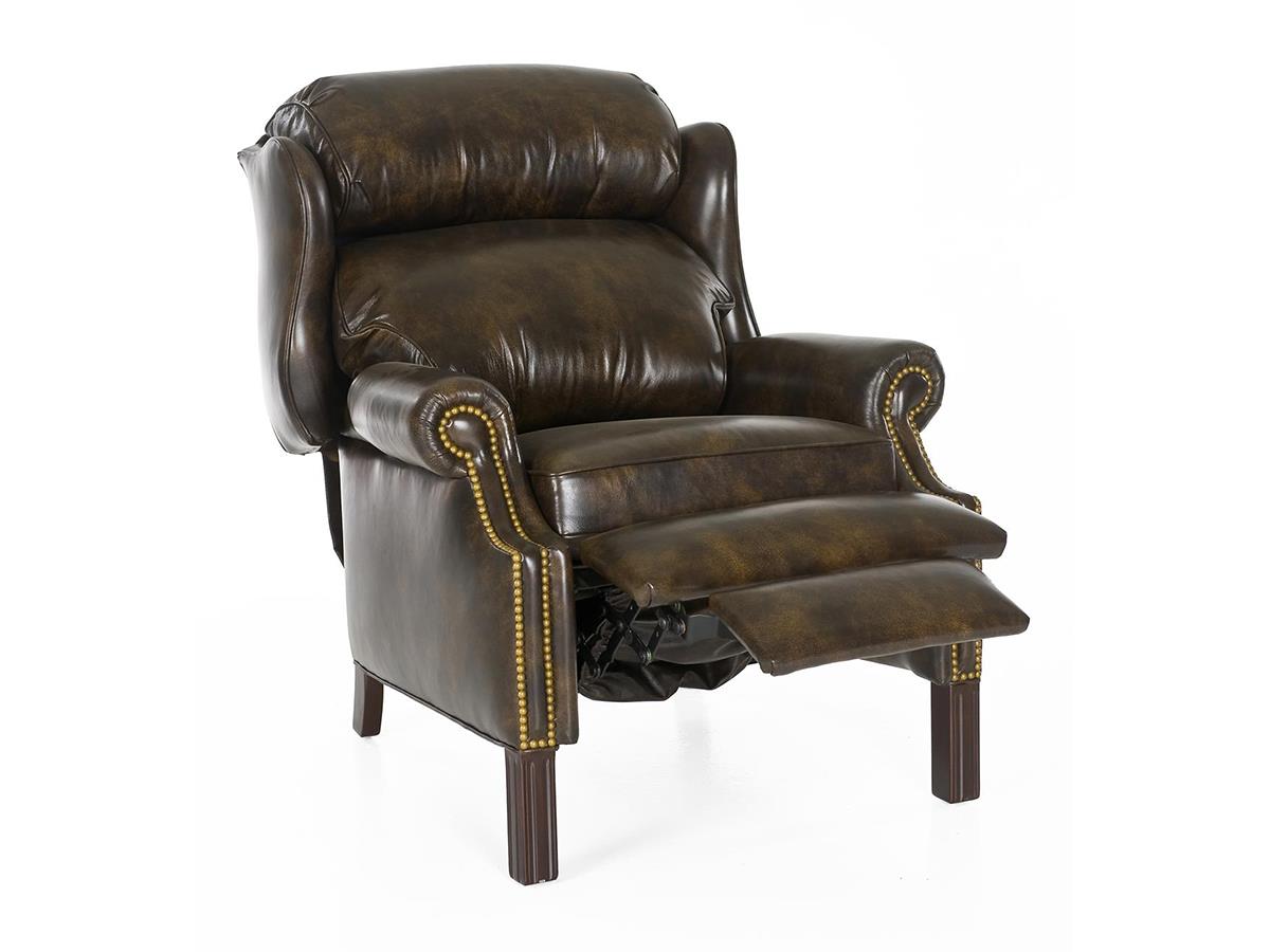 Hancock & Moore Chippendale Recliner, Saddle Brown